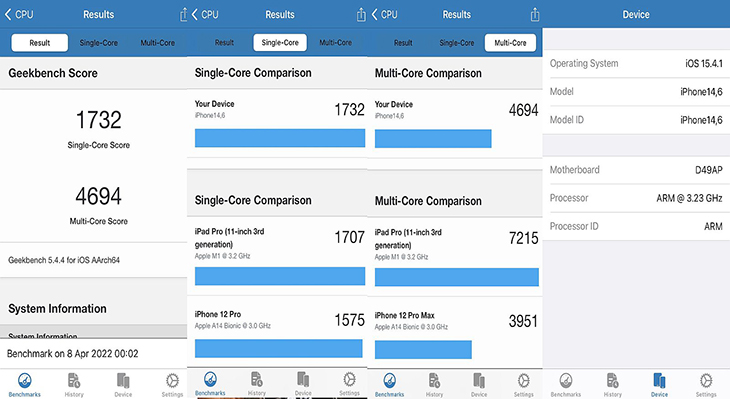 תוצאות ב- GeekBench5 גבוהות משמעותית משל האנדרואיד היוקרתיים תוצאות ב- GeekBench5 גבוהות משמעותית משל האנדרואיד היוקרתיים