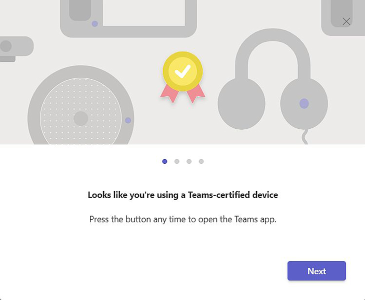זיהוי מיידי של Teams certified device זיהוי מיידי של Teams certified device