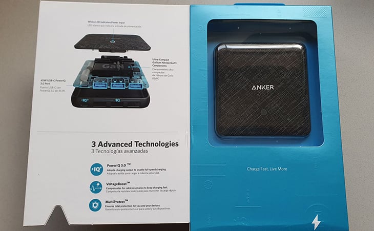 אריזת מטען Anker PowerPort Atom III Slim אריזת מטען Anker PowerPort Atom III Slim