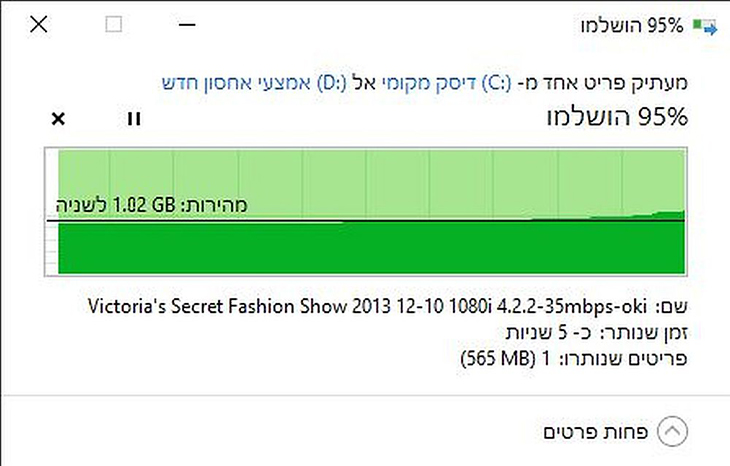 מהירות מקסימלית של 1.02 ג'יגה בייט לשניה. מהירות מקסימלית של 1.02 ג'יגה בייט לשניה.