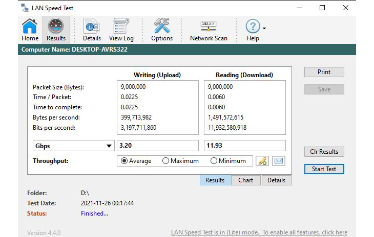 LAN Speed test LAN Speed test