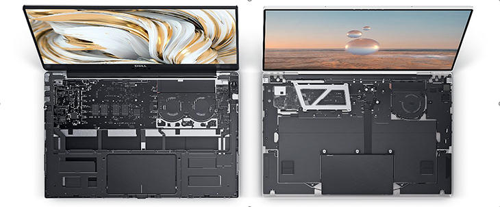 XPS 13 9305 משמאל, מול XPS 13 9315 החדש מימין
