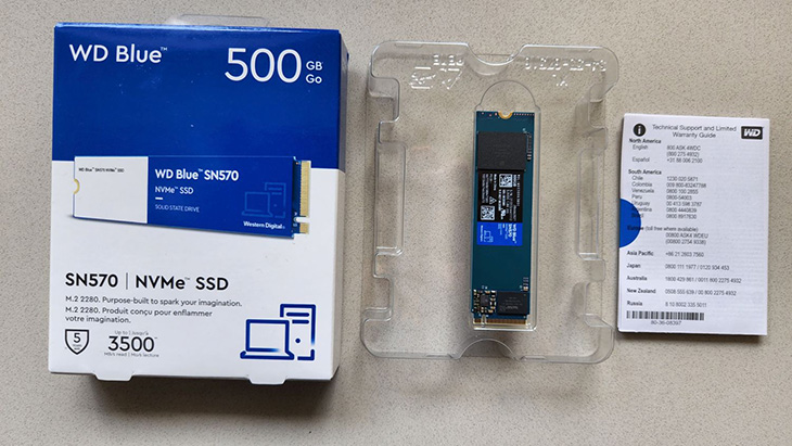 כונן אחסון WD Blue SN570 NVMe SSD 500GB