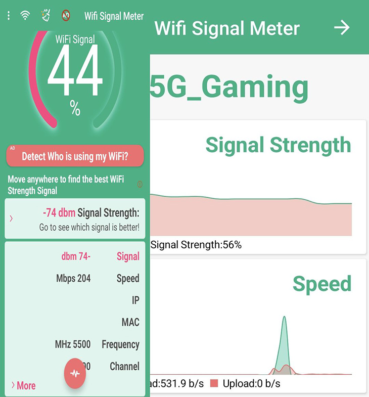 תדר ה- 5 ג'יגה הרץ Gaming נקלט בעוצמות משתנות של 44-56% תדר ה- 5 ג'יגה הרץ Gaming נקלט בעוצמות משתנות של 44-56%
