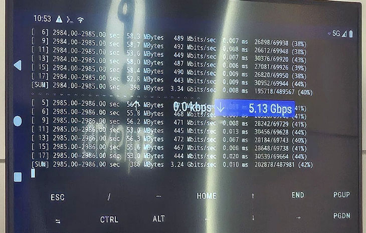מהירות 6 ג'יגה בתנאי מעבדה