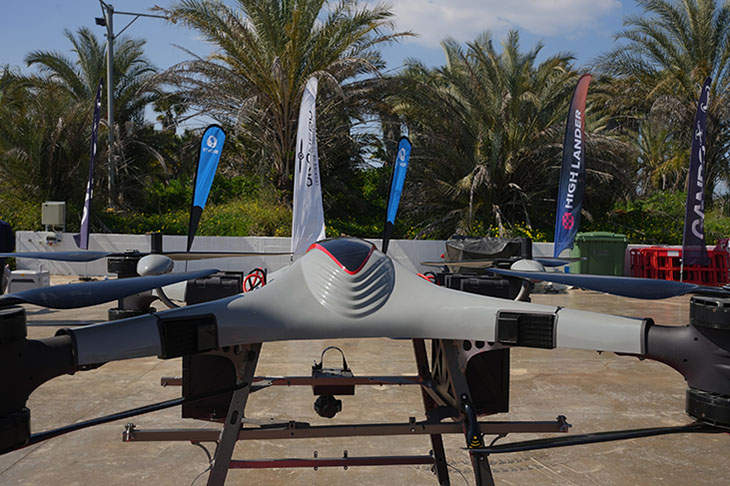 מתחם ההטסה של חברת DRONERY. צילום: יוני ספיר