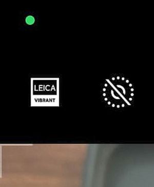 לוגו של Leica בראש תפריט הצילום