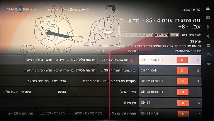 לוח שידורים נוח וברור