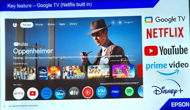 מקרנים ניידים עם Google TV מובנה