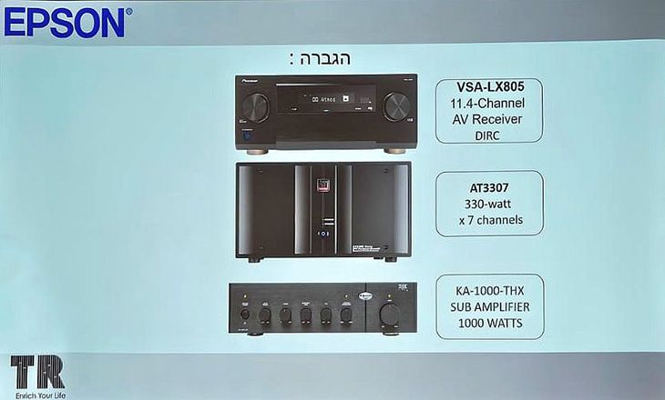 ציוד ההגברה בחלל הקולנוע הביתי