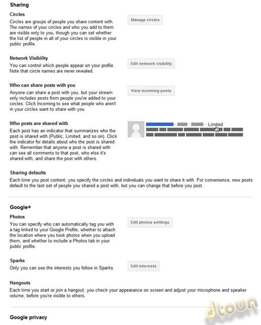Google Plus Privacy Settings Google Plus Privacy Settings