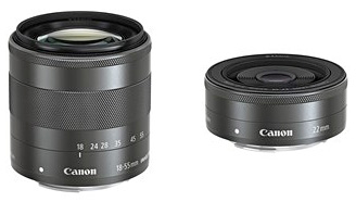 Canon EOS M LENSES 22mm 18-55mm