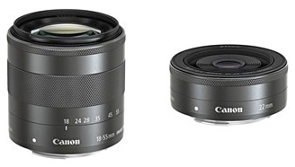Canon EOS M LENSES 22mm 18-55mm Canon EOS M LENSES 22mm 18-55mm