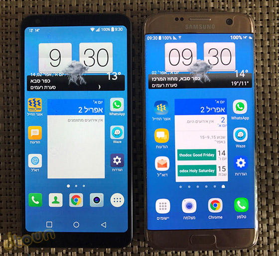 LG G6 מול גלקסי S7 EDGE ביקורת