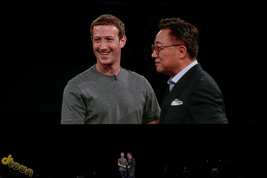 שני מנכ״לים - סמסונג מובייל עם פייסבוק מארק צוקרברג